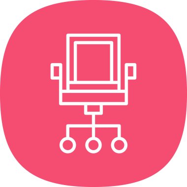 ofis sandalyesi ikon vektör illüstrasyonu