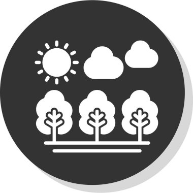 Orman ikonu vektör illüstrasyonu