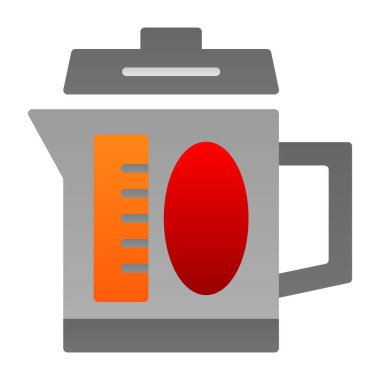 Su ısıtıcısı düz vektör simgesi.