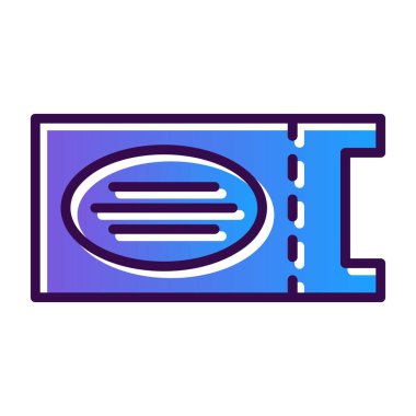 bilet ikonu vektör illüstrasyonu