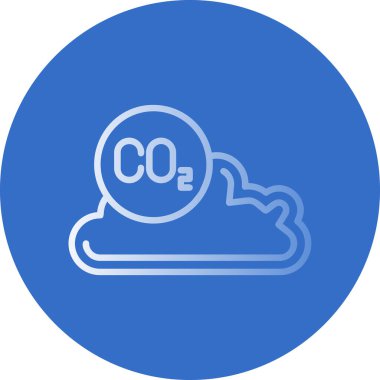 karbondioksit dioksit ikonu ana hat biçiminde