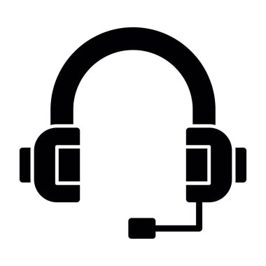 Kulaklık. Web simgesi basit illüstrasyon                          