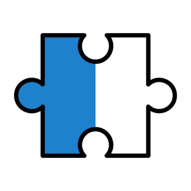 parça bulmaca izole vektör simgesi 