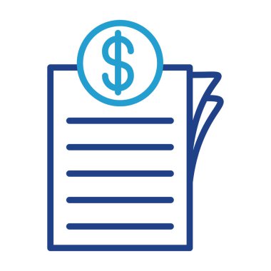 İşaretleme çizgisi simgesi olan dolar banknotu