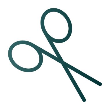 İzole edilmiş arkaplanda makas simgesi