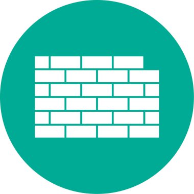 Tuğla duvar simgesi. Basit örnek tuğla duvar web vektör simgesi