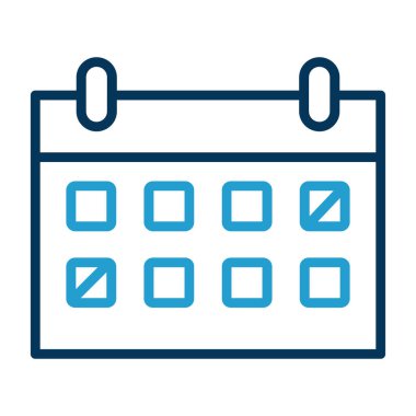 Takvim simgesi vektör illüstrasyonu