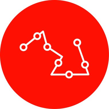 Takımyıldız düz simgesinin vektör illüstrasyonu 