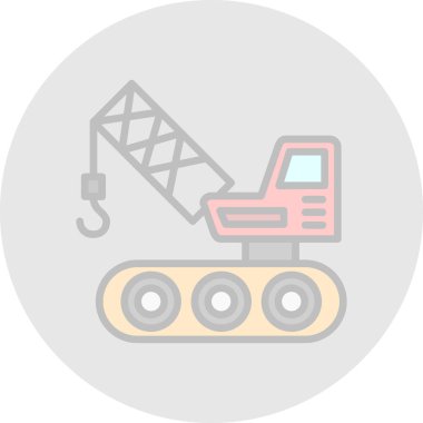 Yapı vinci simgesi web basit illüstrasyon