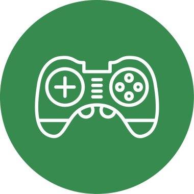 Oyun denetleyici web simgesi beyaz üzerine izole edilmiş basit illüstrasyon 