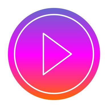 Düğme simgesi renkli vektör illüstrasyonunu çal