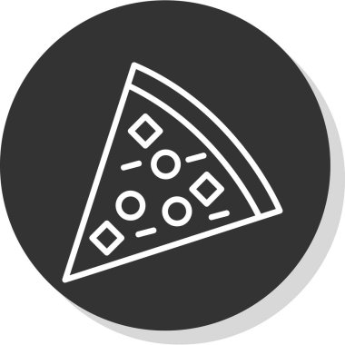 Pizza yaratıcı ikon vektör illüstrasyonu                