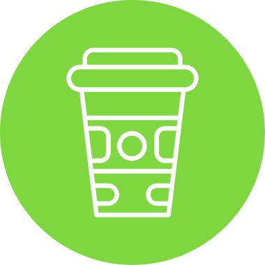 Kağıt bardak ağ simgesi, vektör illüstrasyonu. Kahve hazır. 