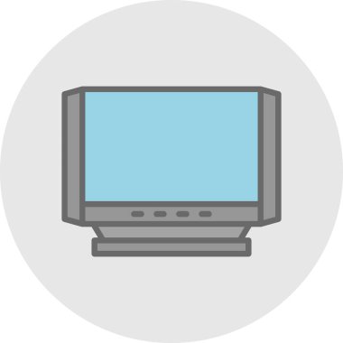televizyon web simgesi vektör illüstrasyonu