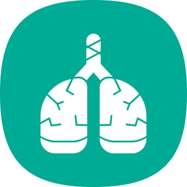 Bir insan akciğerinin vektör çizimi  