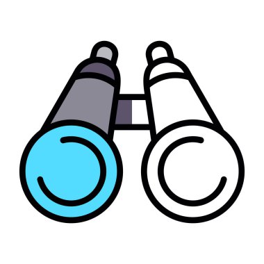 Dürbün simgesi, vektör illüstrasyonu basit tasarım