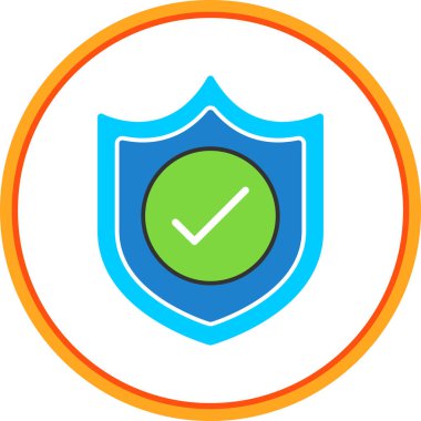 Kalkan. Web simgesi basit illüstrasyon 