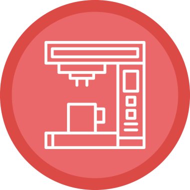 kahve makinesi ikon vektör illüstrasyonu