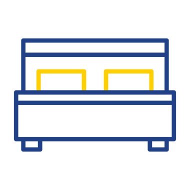 yatak ikonu vektör illüstrasyonu 