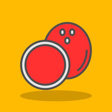 Hindistan cevizi yemeği. Web simgesi basit illüstrasyon