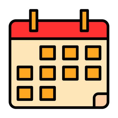 Takvim simgesi vektör illüstrasyonu