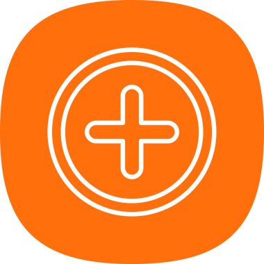 Artı işaret simgesi, vektör illüstrasyonu