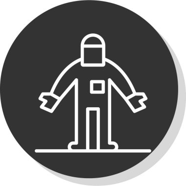 Astronot simgesi, vektör illüstrasyonu