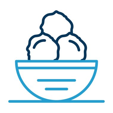 Vektör illüstrasyon, kasedeki köfte ikonu 