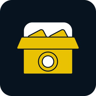 Kamera simgesi soyut arkaplanda izole edildi