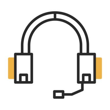 kulaklık simgesi, vektör illüstrasyonu basit tasarım