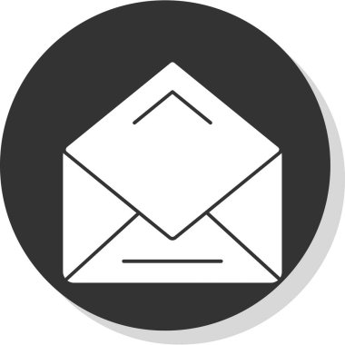 Basit harf zarfı simgesi, vektör illüstrasyonu