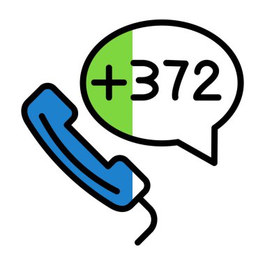 country code of the Estonia (+372)  vector icon