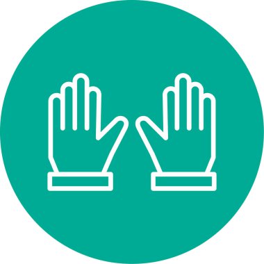 Eldivenler düz simge, vektör çizimi  