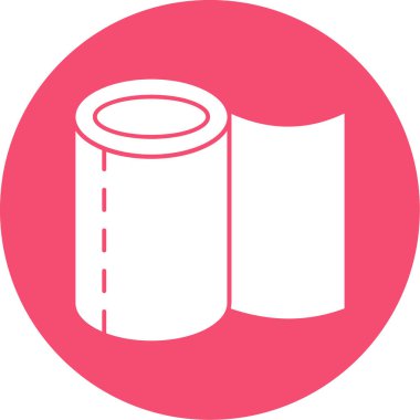 Düz tuvalet kağıdı. Basit resimleme