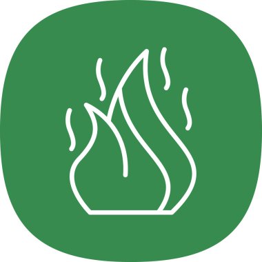 Yangın. Web simgesi basit illüstrasyon 
