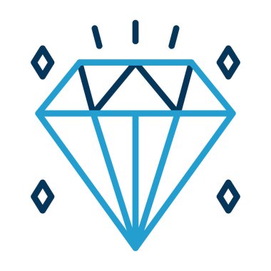 Elmas. Web simgesi basit illüstrasyon                     