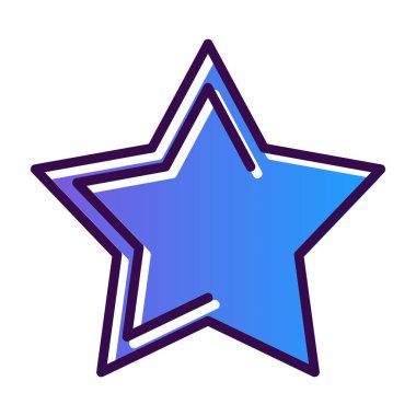 yaratıcı düz yıldız ikon vektör çizimi tasarımı