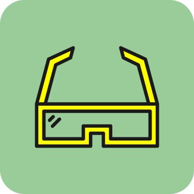 gözlük simgesi, vektör illüstrasyonu 