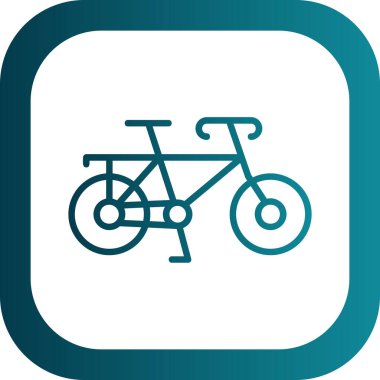 düz bisiklet simgesi, vektör illüstrasyonu