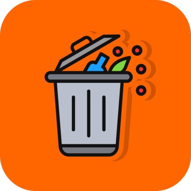 Çöp kutusu vektör illüstrasyonuName