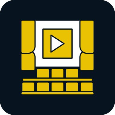 Video oynatıcı simgesini çal. beyaz arkaplanda izole edilmiş web tasarımı için video oynatıcı vektör simgesi