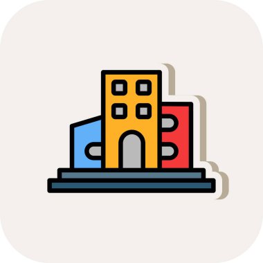 modern yapı web simgesi, vektör illüstrasyonu