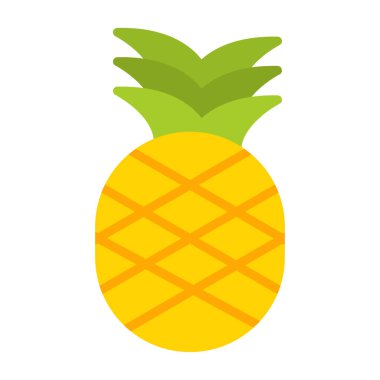 Ananas. Web simgesi basit illüstrasyon 