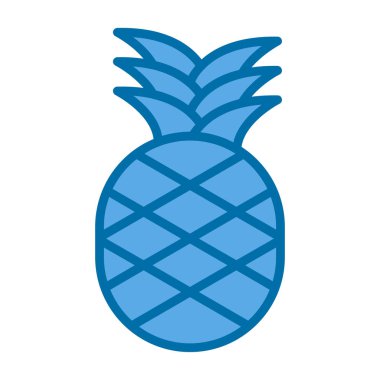 Ananas. Web simgesi basit illüstrasyon 