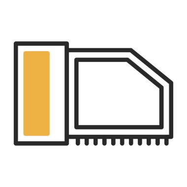 Demir testeresi. Web basit simgesi illüstrasyonu