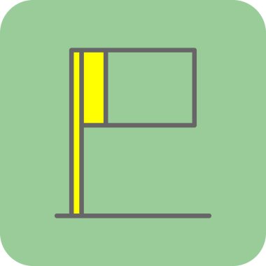 Bayrak simgesinin vektör illüstrasyonu 