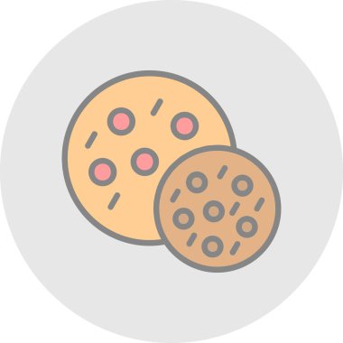 Vektör illüstrasyonu, Çerez simgesi element arkaplanı            