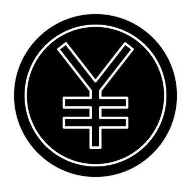 Bir yen simgesinin vektör illüstrasyonu