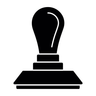 Plastik damga grafiksel web simgesi basit illüstrasyon 