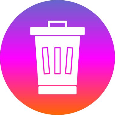 Çöp kutusu web simgesi. Vektör illüstrasyonu.